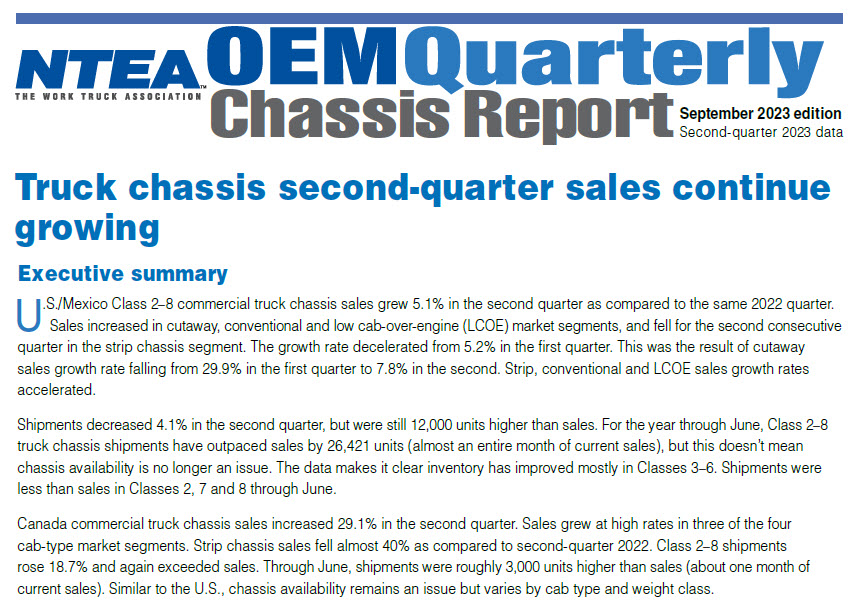 OEM Quarterly Chassis Report