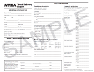Truck Delivery Report Sample Form