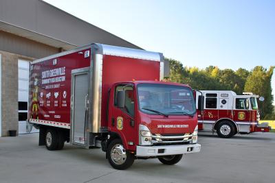 Isuzu donates new N-Series NRR truck to South Greenville Fire District