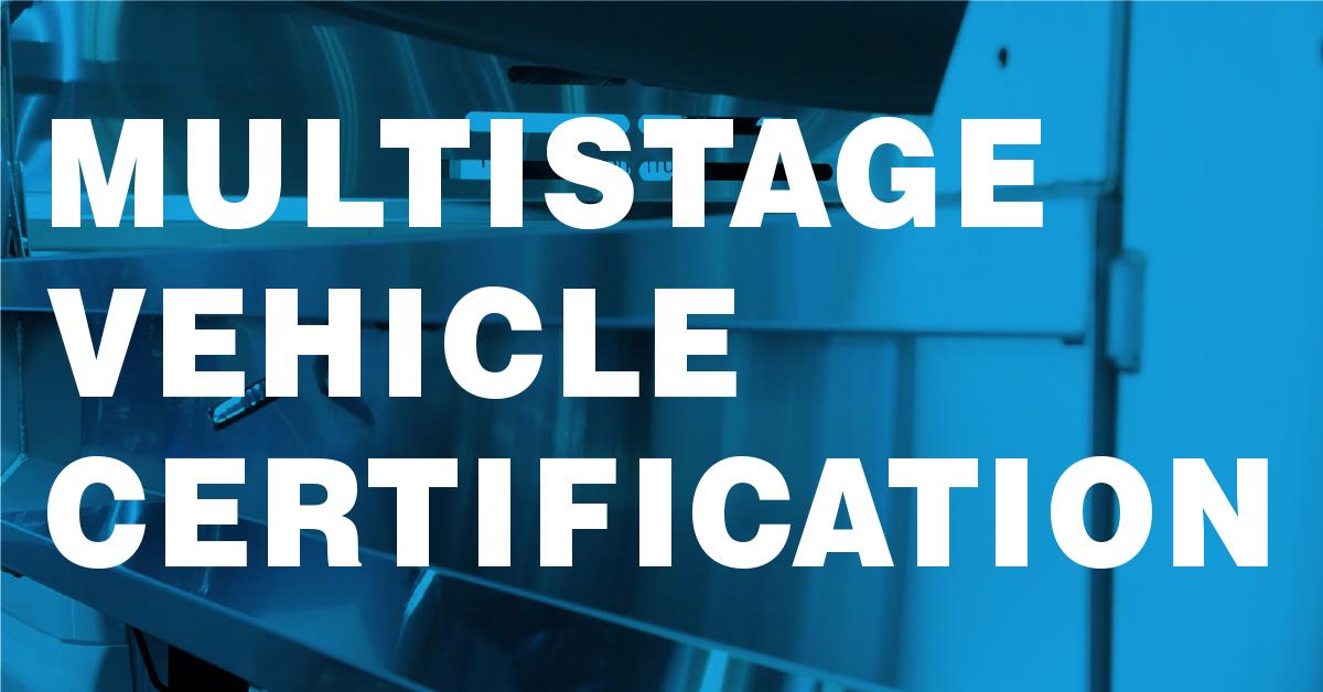 Multistage Vehicle Certification Landing Page